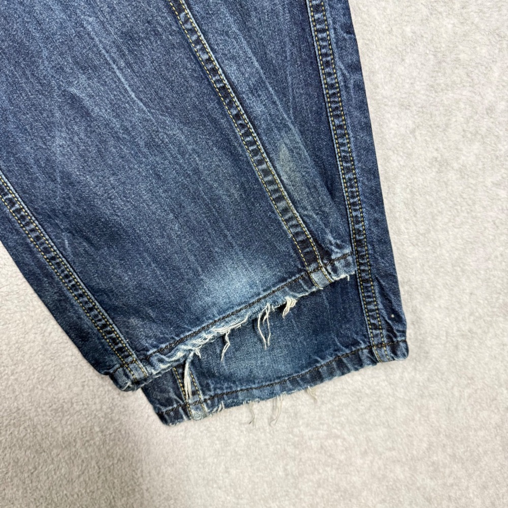 Diesel Darron Regular Slim Tapered Jeans Mens 34x31 Blue Wash ORM80 Button Fly - Picture 7 of 16